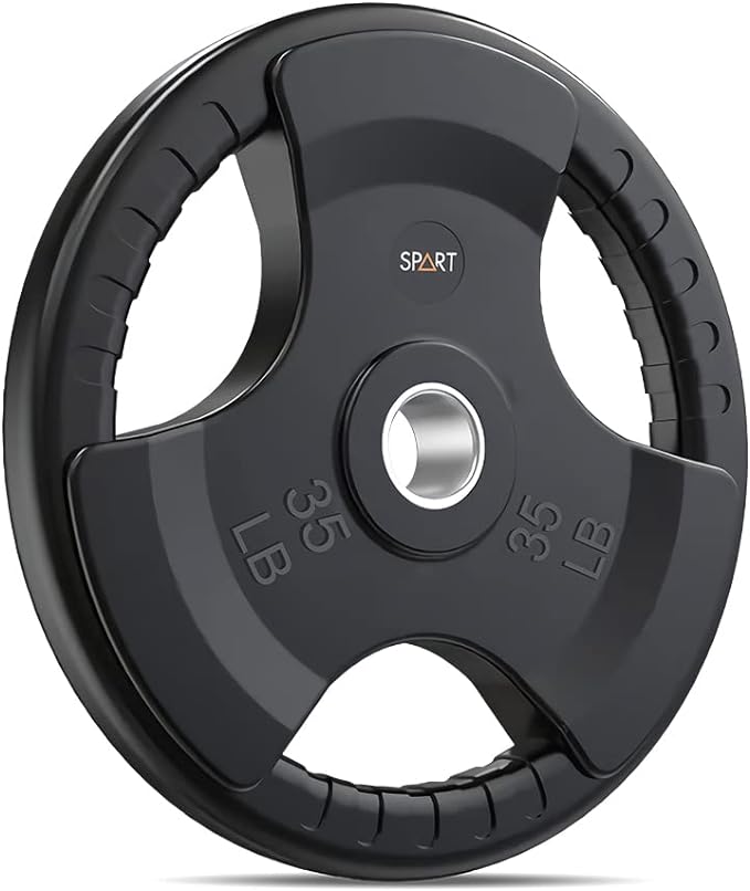 SPART Weight Plate 2-Inch Rubber Coated Olympic Grip Gym(5LB/10LB/25LB/35LB/45LB)