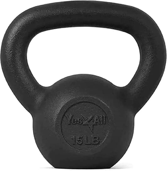 Yes4All Kettlebell Adjustable/Cast Iron/Protective Base Solid Smooth