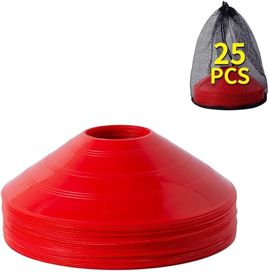 Football Goalie Cones Set with Carrying Bag 25 Pieces,