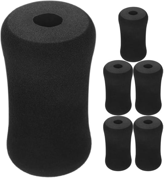 SUPVOX 6pcs Black Foam Foot Pads for Exercise Equipment, Leg Extension Machine Covers, Gym Replacement Rollers, 5.11 X 2.75 X 0.90 Inch, Home Gym Accessories