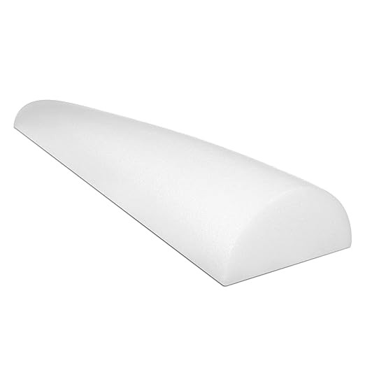 CanDo White PE Foam Rollers for Exercise 6" x 48"