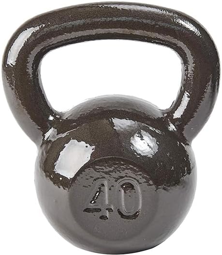 Cast Iron Kettlebell Weights for Home Gym, Heavy Duty Strength Training, Workout Equipment for HIIT, Functional Fitness