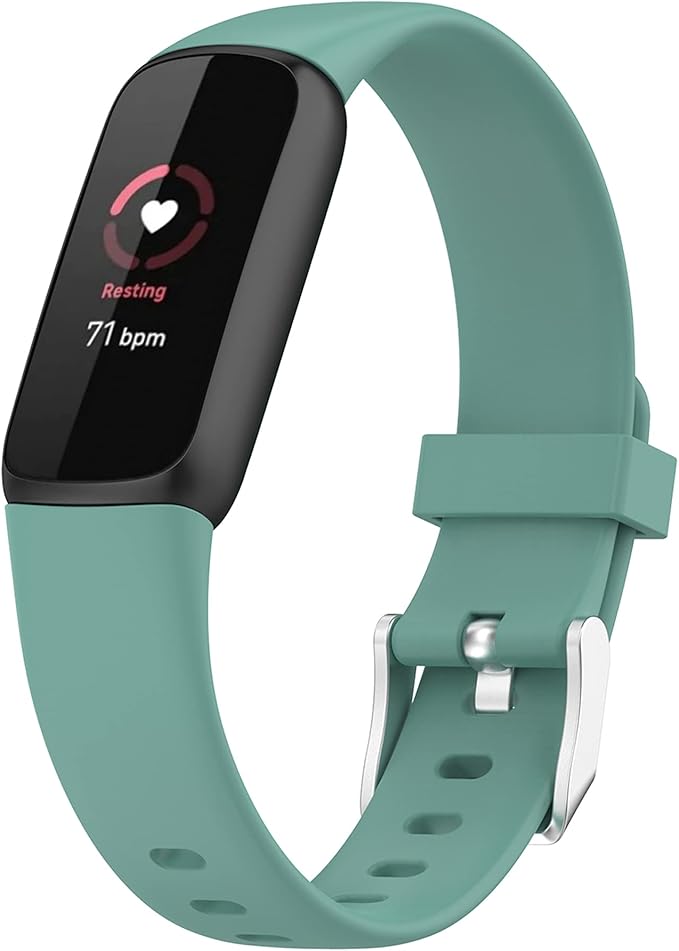 Fit for Fitbit Luxe Bands, Adjustable Soft Silicone Replacement Watch Band Straps Wristbands Bracelet Fit for Fitbit Luxe Fitness and Wellness Tracker for Women Men