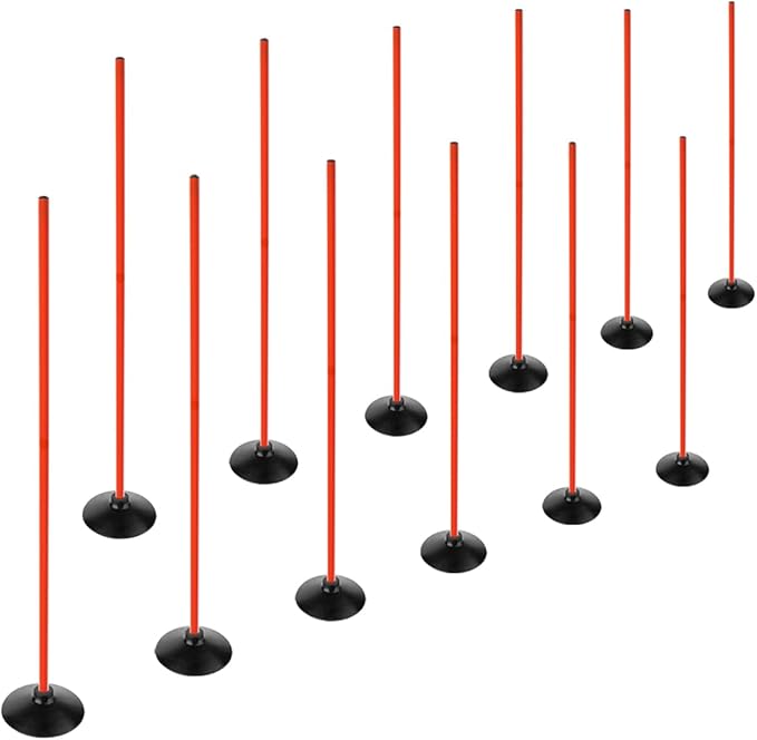 TNZMART 4.9FT Training Agility Poles Detachable Soccer Training