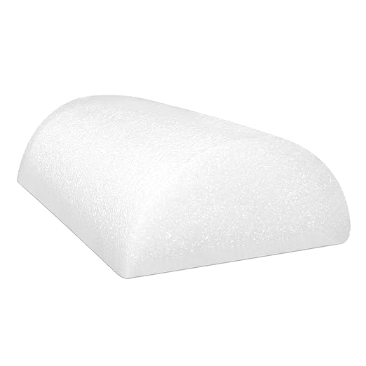 CanDo White PE Foam Rollers for Exercise 6" x 12"
