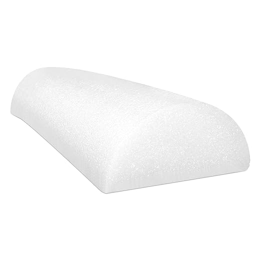 CanDo White PE Foam Rollers for Exercise 6" x 18"