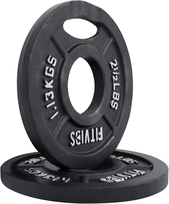 Signature Fitness Cast Iron Plate Weight Plate for Strength Training and Weightlifting, Standard or Olympic, Multiple Sizes