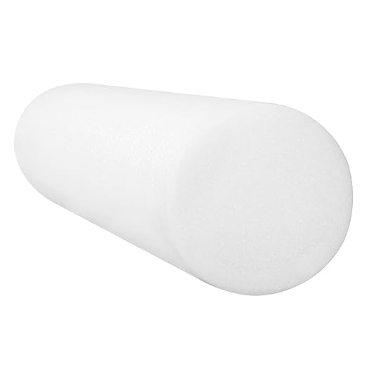 CanDo White PE Foam Rollers for Exercise 6" x 18"