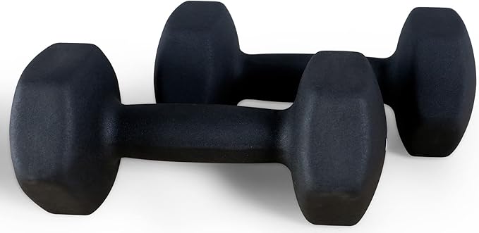 Neoprene Dumbbell Hand Weights, Anti-Slip, Anti-roll, Hex Shape Colorful, Pair or Set with Stand