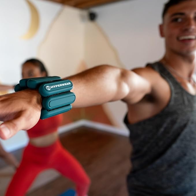 HYPERWEAR Stylish Wrist and Ankle Weights Amplify Your (1lb weights 2)