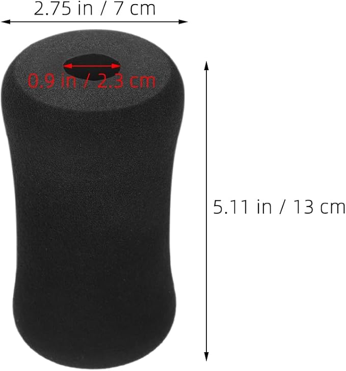 SUPVOX 6pcs Black Foam Foot Pads for Exercise Equipment, Leg Extension Machine Covers, Gym Replacement Rollers, 5.11 X 2.75 X 0.90 Inch, Home Gym Accessories