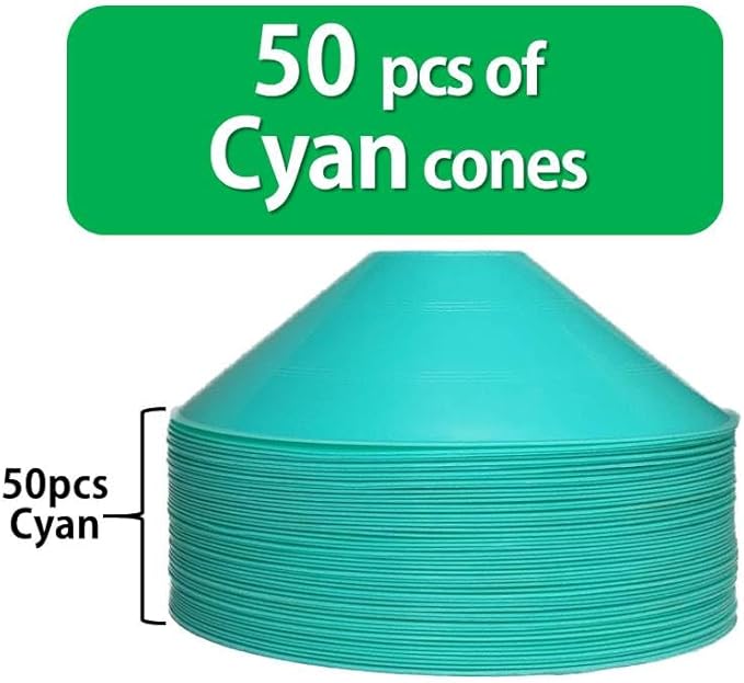 Thicker Disc Cones (Set of 50) Agility Soccer