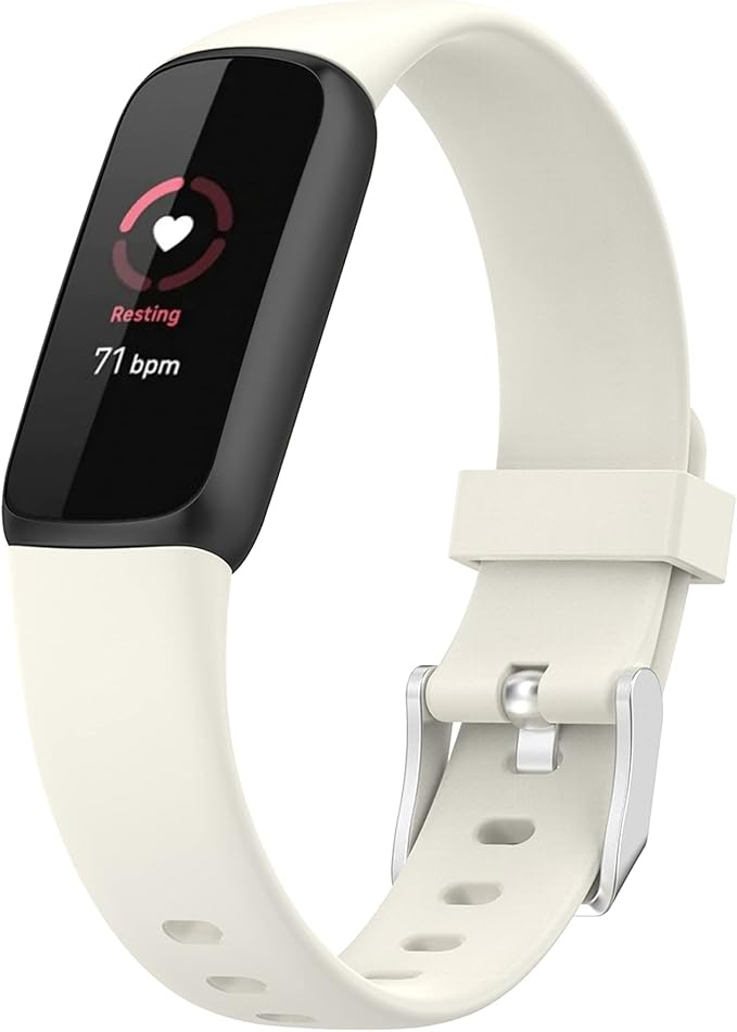 Fit for Fitbit Luxe Bands, Adjustable Soft Silicone Replacement Watch Band Straps Wristbands Bracelet Fit for Fitbit Luxe Fitness and Wellness Tracker for Women Men
