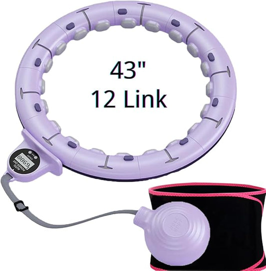 Weighted Hula Circle Hoops for Waist Size 26" 43" with