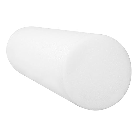 CanDo 30-2103 White PE Foam Roller 4" Diameter, 12" Length