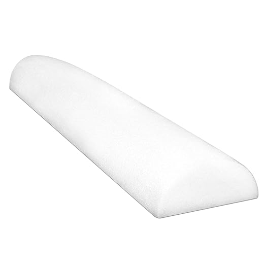 CanDo PE White Foam Roller 4" X 36", Half