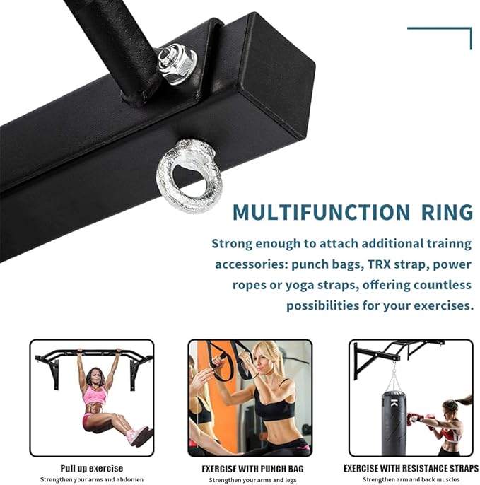Wall Mounted Pull up Bar Multifunctional Chin up 440 Lbs…