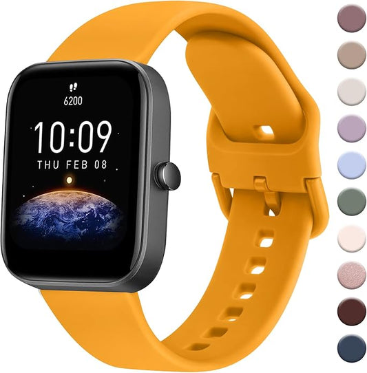 AK Band for Amazfit GTS 4 / GTS 4 Mini / GTS 3 / GTS 2 / GTS 2e / GTS 2 mini / GTS / GTR mini Bands, 20mm Soft Replacement Sport Strap for Amazfit Bip 3 / Bip 3 Pro / Bip U Pro / Bip / Bip Lite / Bip S / Bip S lite / Bip U Smart Watch Women Men
