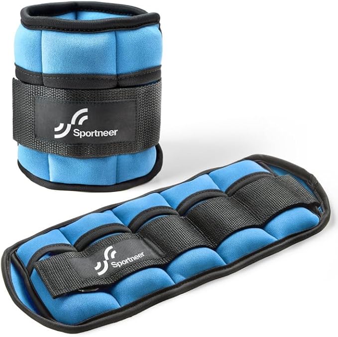 Sportneer Adjustable Ankle Weights 1 Pair 2 4 6 8 8 10 10 Lbs Jogging,1-5 lbs 1 Pair 2-10 lbs