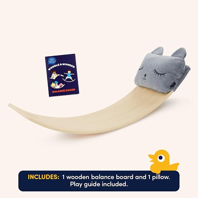 Battat Education – Kids Balance Board Wooden – Wood Balance Board Kids – Montessori Toy – Wooden Toys for Toddlers – 3 Years + – Wobble & Wonder