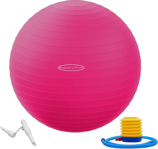 Anti-Burst and Slip Resistant Exercise Ball Yoga Ball 2,000-Pound Capacity,