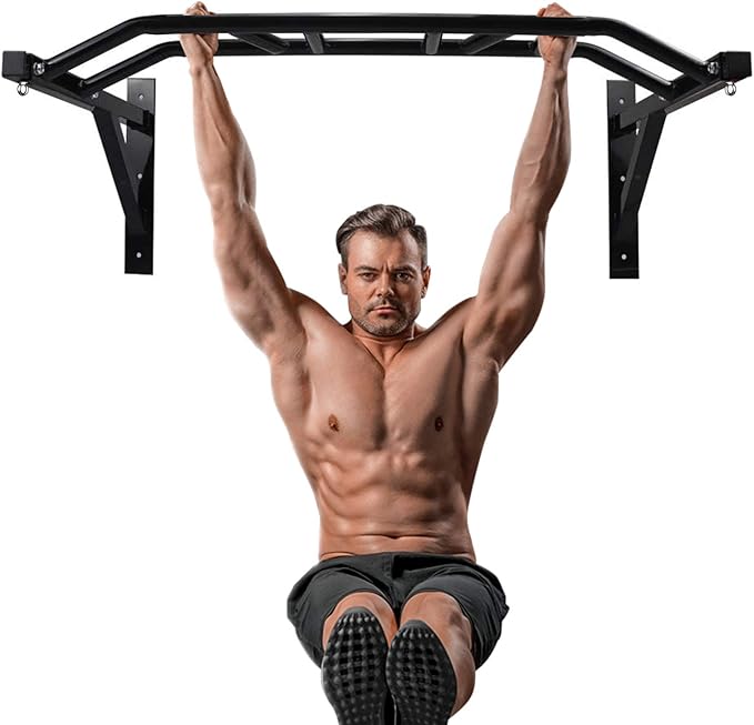 BESTHLS Wall Mounted Pull Up Bar and Dip Station 440 Lbs