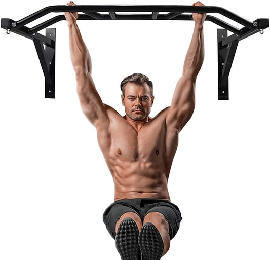 BESTHLS Wall Mounted Pull Up Bar and Dip Station 440 Lbs