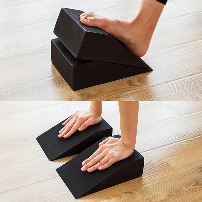 StrongTek Yoga Foam Wedge Blocks (Pair) Soft Wrist Wedge