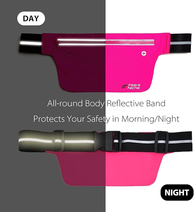 UltraSlim Fanny Waist Pack – Water Resistant Bag 24 to 43inch Waists, 6.7inch –