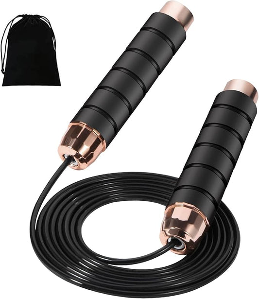 FITMYFAVO Jump Rope Cotton Adjustable Skipping Weighted jumprope