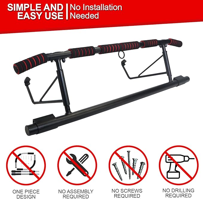 [2024 Upgrade] Multi-Grip Pull up Bar for Doorway