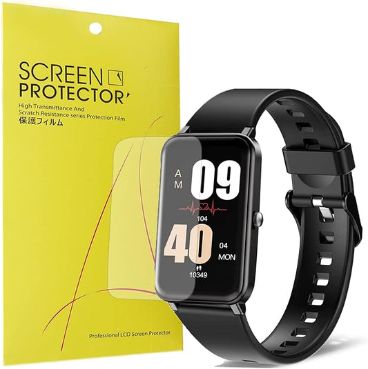 Compatible for DoSmarter Fitness Tracker Screen Protector, Lamshaw [6 Pack] Full Coverage TPU Clear Film Compatible with DoSmarter ZX18 1.57 Fitness Tracker /Yocuby 1.57 Smartwatch / HOOMOON ZX18 1.57/ANYTEC ZX18 (6 pack)
