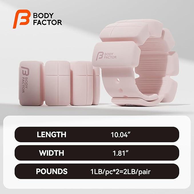 Ankle Weights, Wearable Silicone Wrist Weights, Adjustable Size 2 (1 (1 lb