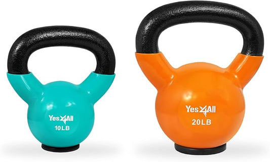 Yes4All Kettlebells Rubber Base (10-65 lbs)