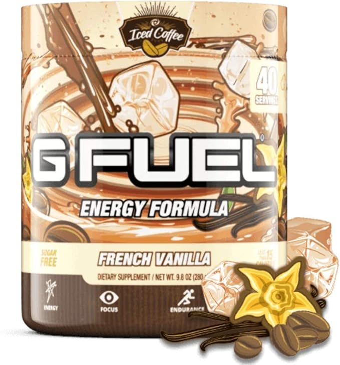 G fuel Watermelon Energy Drink Powder, Pre Workout Caffeine Mix for Gaming, Sugar Free Focus Amino, Vitamin + Antioxidants, 9.9oz (Watermelon, 40 Servings)