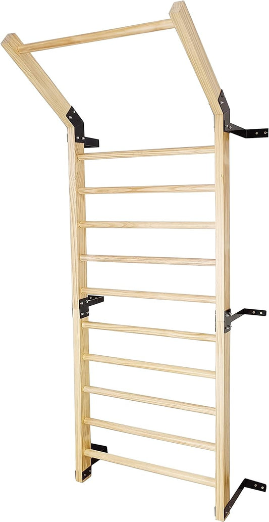 Wooden Stall Bar 11 Strategic Rods-86.6 Inches 32 Inches
