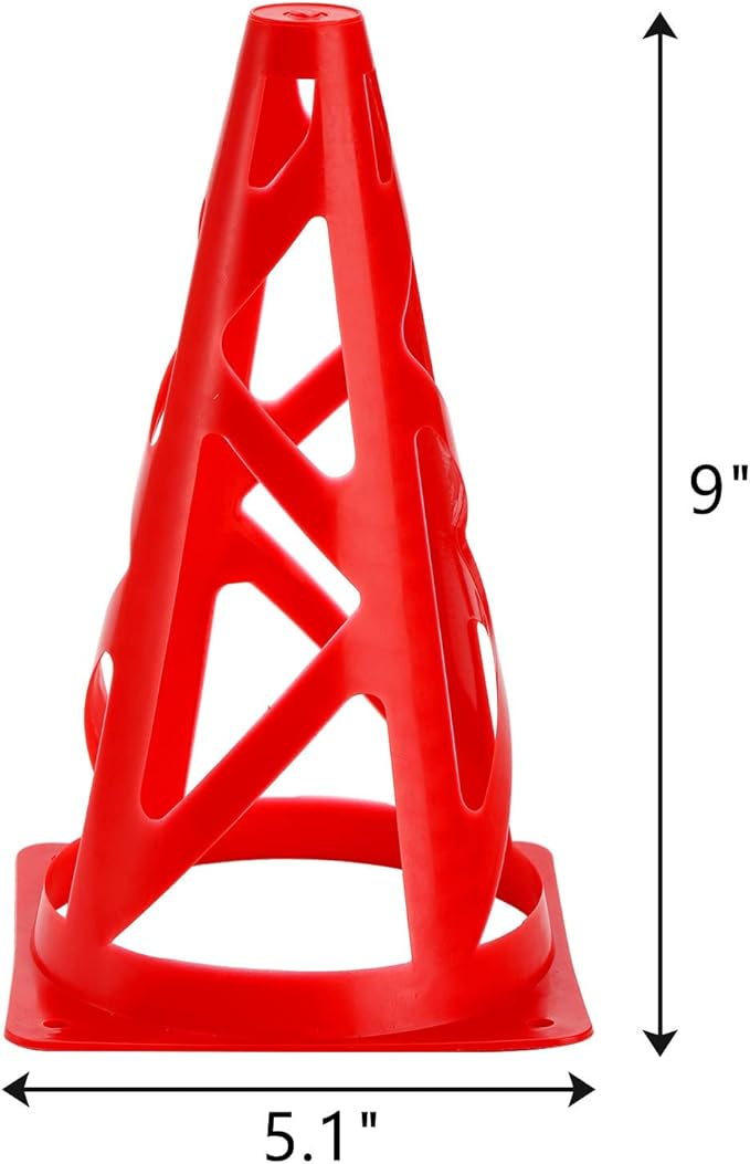 ZEAYEA 30 Pack Agility Training Sport Cone 9 Inches