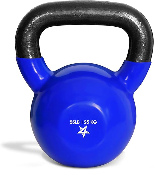 Yes4All 5-65lbs Kettlebells Vinyl Coated Cast Iron