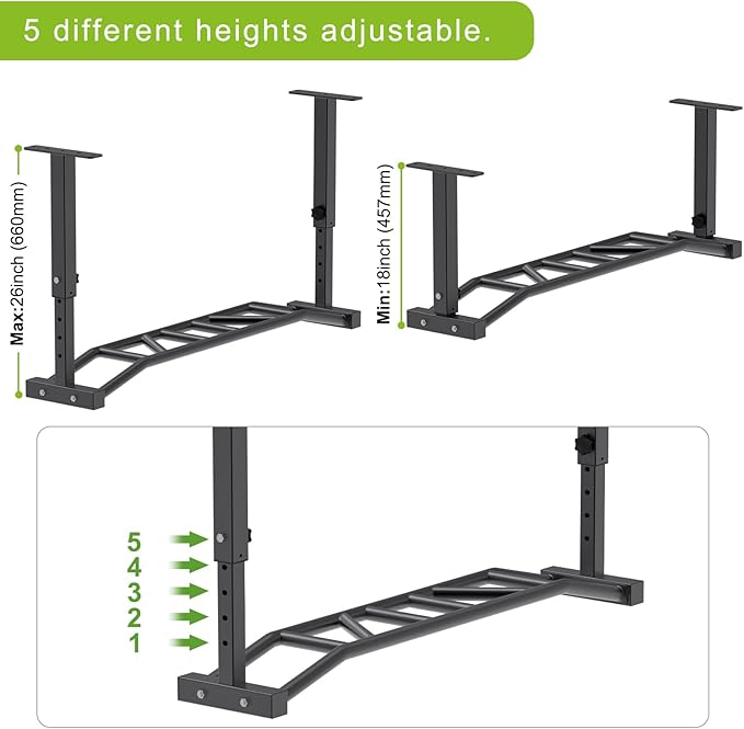 Kipika 48" Ceiling Mounted Pull Up Bar