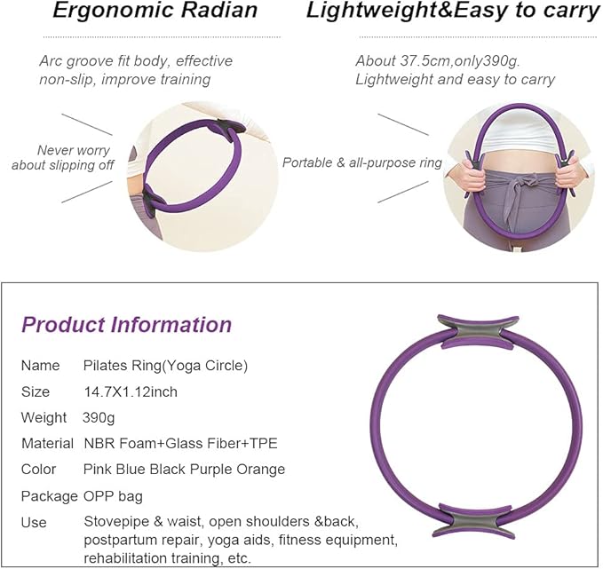 YR Pilates Ring 14.7 inch Fitness Circle