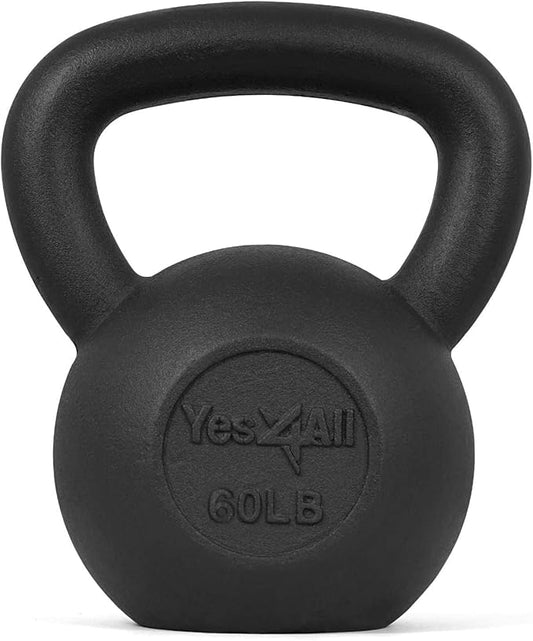 Yes4All Kettlebell Adjustable/Cast Iron/Protective Base Solid Smooth