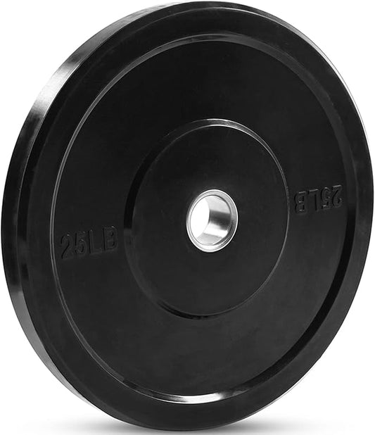 JFIT Olympic 2" Cast Iron Grip Plate OR 2" Rubber Bumper Plates for Barbell - Singles OR Pairs - 6 Weights Available (2.5lbs to 45lbs) Plates for Strength Training, Weightlifting, Bodybuilding