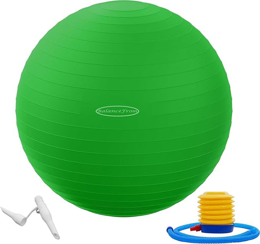 Anti-Burst and Slip Resistant Exercise Ball Yoga Ball 2,000-Pound Capacity,