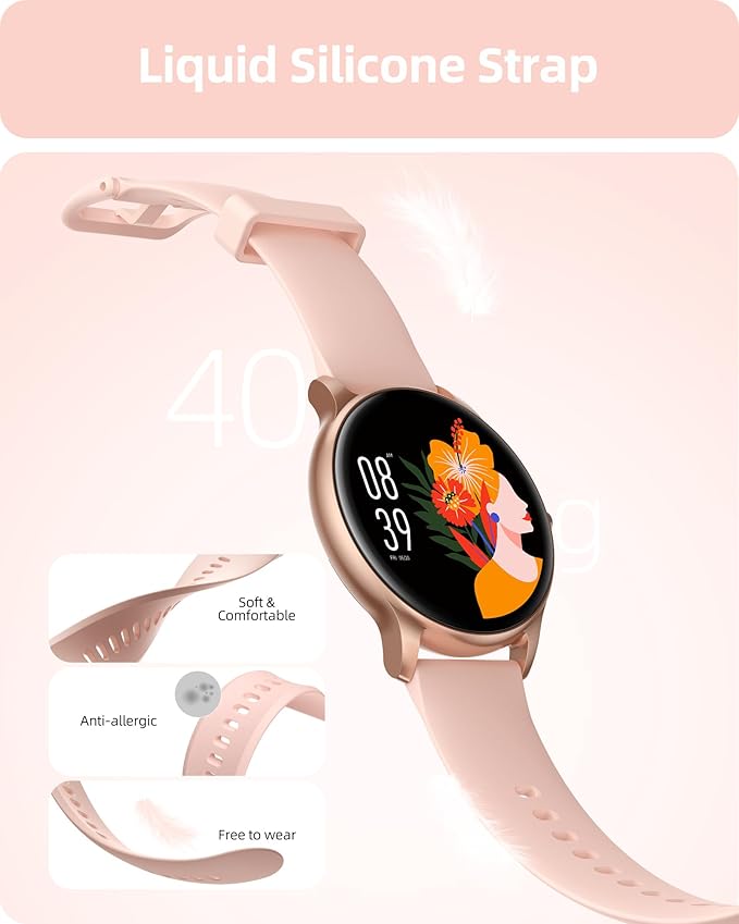 Parsonver Fitness Tracker Bundle with Round Smart Watch, 2-Pack