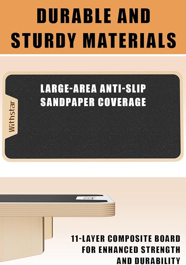 Balance Board Professional Wobble Board for Adults Anti-Slip 350LBS Balance Boards Anti-Slip Standing Desk Core Strength Wooden Balance Board