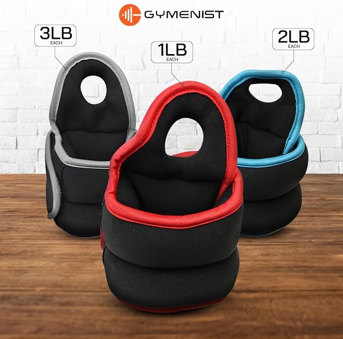 Pair of Wrist Weights With Hole for Thumb