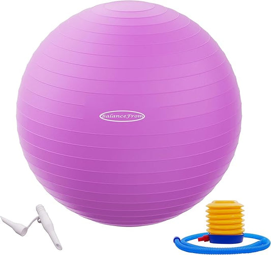 Anti-Burst and Slip Resistant Exercise Ball Yoga Ball 2,000-Pound Capacity,