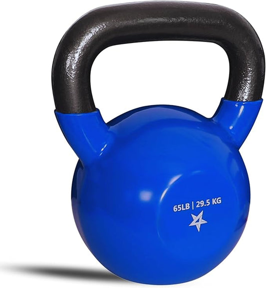 Yes4All 5-65lbs Kettlebells Vinyl Coated Cast Iron