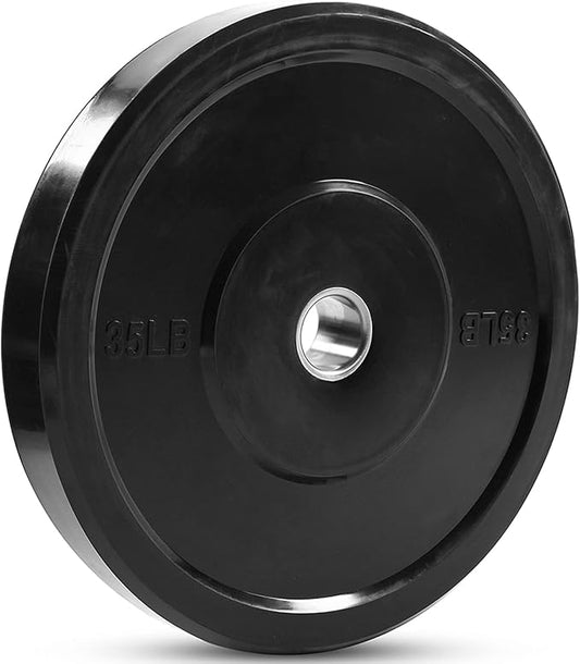 JFIT Olympic 2" Cast Iron Grip Plate OR 2" Rubber Bumper Plates for Barbell - Singles OR Pairs - 6 Weights Available (2.5lbs to 45lbs) Plates for Strength Training, Weightlifting, Bodybuilding