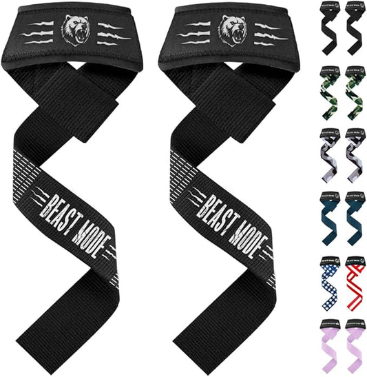 TECEUM Wrist Lifting Straps with Neoprene Padding Support – Heavy Duty Wrist Workout Straps For Men and Women – Ideal for Powerlifting, Strength Training, Bodybuilding